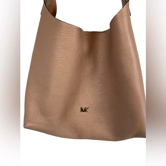 Michael Kors Medium Junie Leather Hobo Bag - Blush - Picture 2 of 13